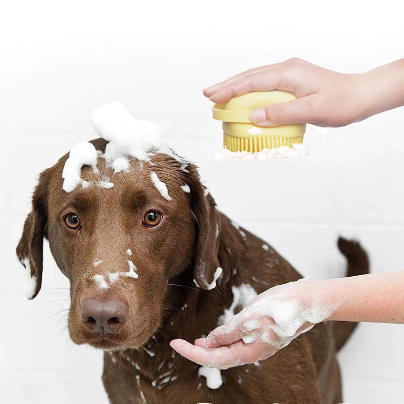 🐾 Soft Silicone Pet Bath & Massage Gloves 🐾 - Gentle Grooming for Dogs & Cats in the Bath!